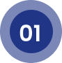 A blue circle with the number "01" in white, centered inside. The circle has a solid fill, and the number is in a simple, bold font.