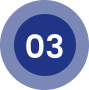 A blue circle with the number "03" written in white, centered inside the circle.