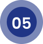 A blue circle with the number "05" in white centered inside it. The background is white, making the blue circle stand out prominently.